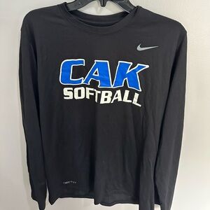 𝅺NIKE NWT Dri-FIT long sleeve size‎ Large men’s shirt CAK softball. Athletic